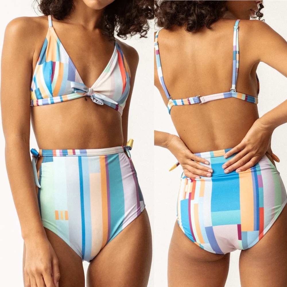 Ray Of Light Emma And Mia Geo Stripe Bikini